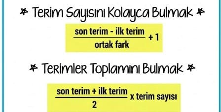 Ardışık sayılar pratik formüller matematik kafe